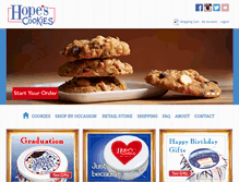 Tablet Screenshot of hopescookies.com